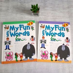 Books My fun with words  heavy cover 2 books for kids excellent Condition